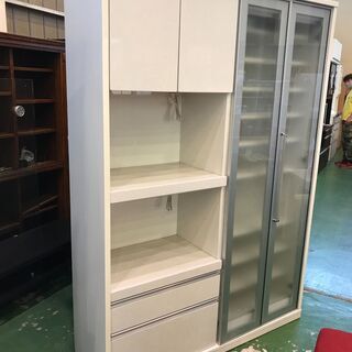 【愛品館八千代店】松田家具　4枚扉キッチンボード【愛八KT】