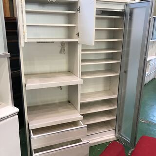 【愛品館八千代店】松田家具　4枚扉キッチンボード【愛八KT】