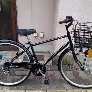 WAVY ROAD 27吋シティーサイクル 外装6段/ブラック