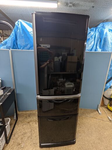 (売約済み)MITSUBISHI 三菱 ノンフロン冷凍冷蔵庫 370L 3ドア 2015年製 MR-C37Y-B 黒/ブラック