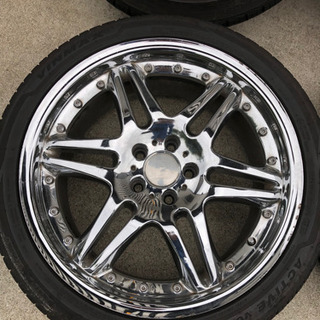 245/40R19 ブラバス風メッキホイール　ランクD アルファード、ヴェルファイア、セルシオ、クラウン、セダンミニバン等