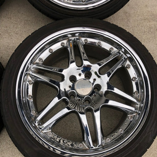 245/40R19 ブラバス風メッキホイール　ランクD アルファード、ヴェルファイア、セルシオ、クラウン、セダンミニバン等