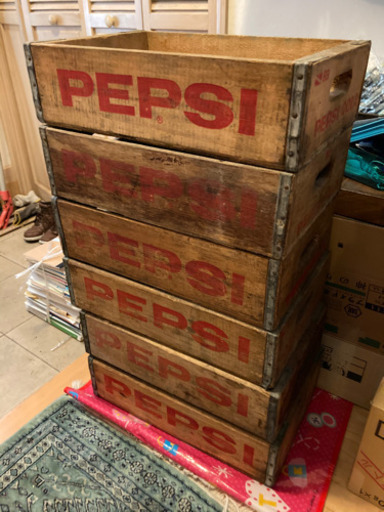 PEPSI 木箱　ビンテージ　６個セット
