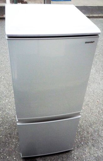 ☆シャープ SHARP SJ-D14E-S 137L 2ドアノンフロン冷凍冷蔵庫◆2019年製・つけかえどっちもドア