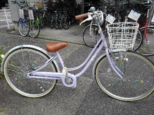 中古子供自転車１５８４　ブリヂストン　リコリーナ　２６インチ　ギヤなし　LEDダイナモライト　 身長１３５から