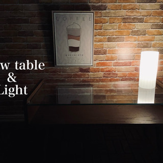 ☑️ジモ売約済み￥1,000 ローテーブルと間接照明セットの画像