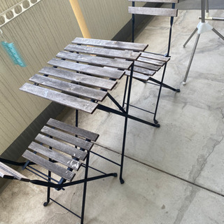 【ネット決済】IKEA テルノー　折り畳みガーデンテーブルチェア
