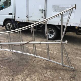 ⭕⭕⭕PH1/29　園芸用アルミはしご 12尺 剪定 作業 枝切り ステップ 三脚 脚立 約3.70m メーカー不明⭕⭕⭕