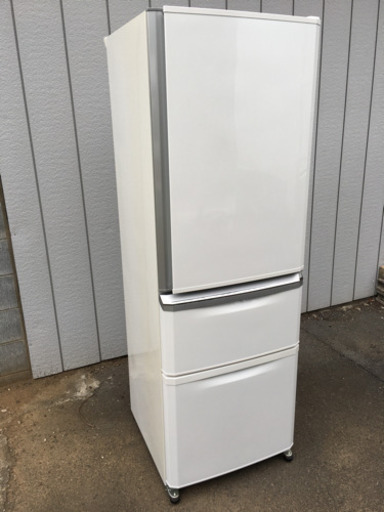□三菱 3ドア冷凍冷蔵庫 370L MR-C37T-W□自動製氷付 3ドア冷蔵庫