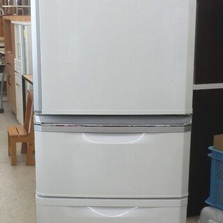 3ドア冷蔵庫 2015年製 335L 三菱/MITSUBISHI MR-C34Y-W 300Lクラス 三百