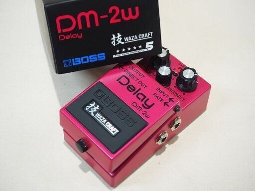 【苫小牧バナナ】BOSS/ボス WazaCraftシリーズ Delay ギター用エフェクター DM-2W コンパクトペダルスペシャルエディション 箱付き 動作品♪