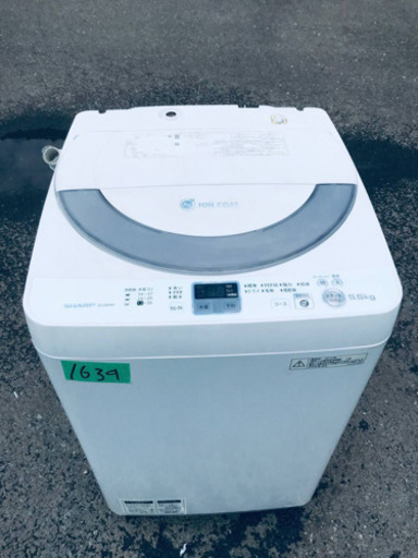 ①1639番 SHARP✨全自動電気洗濯機✨ES-GE55N-S‼️