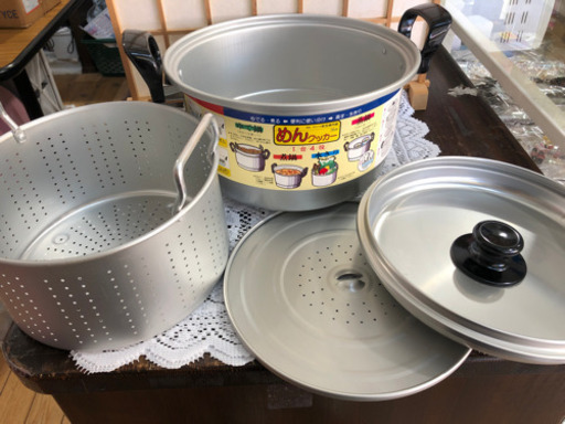 未使用品　めんクッカー　茹でる　煮る　水切り　蒸す　1台4役　便利　使い分け　オススメ　お買得‼︎