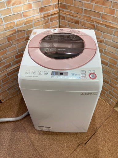 シャープ 全自動洗濯機8.0kg ES−GV80R 2015年製