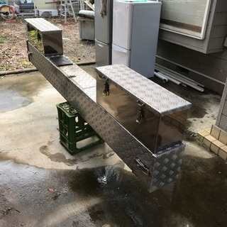 【オールステンレス】★リンギケース 蓋付 ステー付 道具箱 工具箱 トレーラー