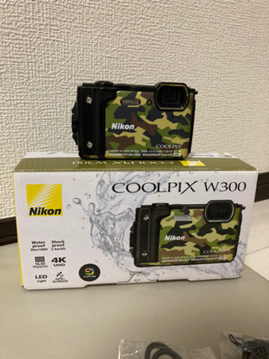 ニコン　Nikon COOLPIX W300 迷彩　カモフラ　防水デジカメ　動画