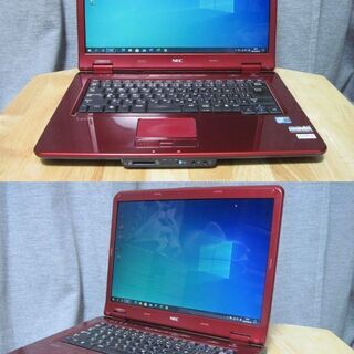 赤いパソコン　NEC/ LL550T /Win10Pro/64/...