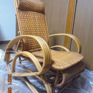 籐　リクライニング椅子