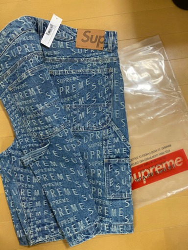 その他 supreme/Warp Jacquard Logos Denim Painter Short