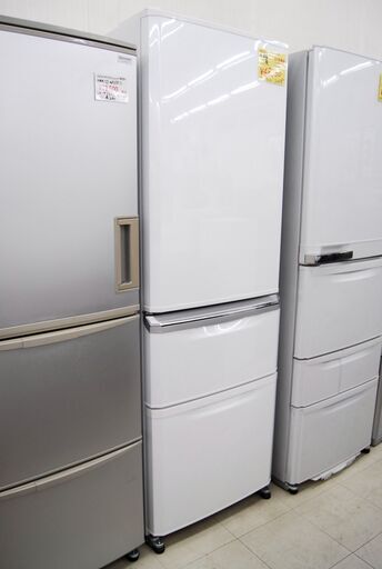 5287 三菱 冷凍冷蔵庫 自動製氷付 370L MR-C37ZL-W1 2016年製