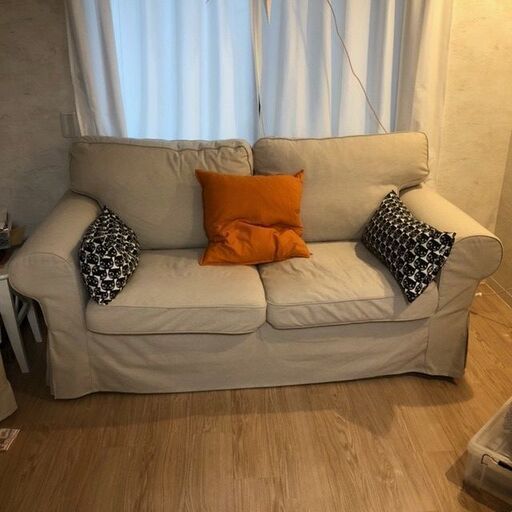 その他 IKEA Ektorp Loveseat and storage ottoman