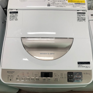 洗濯機 SHARP 5.5kg 2019年製 ES-T5CBK