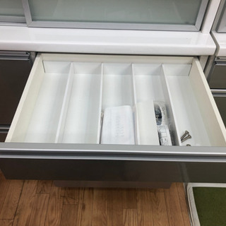 リサイクルサービス八光 配達・設置OK】エナメルブラック 大型食器棚