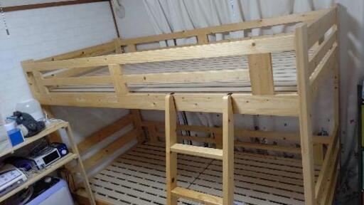 大特価⭐木製二段ベッド　13006