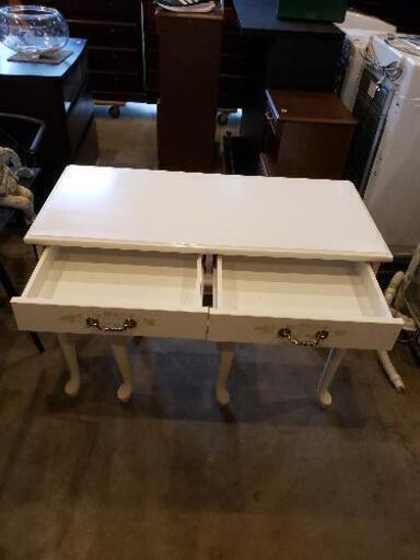 白・猫足・化粧テーブル・机