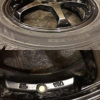 【DUNLOP WINTER MAXX WM02 165/60R15】スタッドレス【社外 15インチ 4.5J4HPCD100+45】バリ溝 ハスラー等　(VTG372) クレジットカード QR決済可能