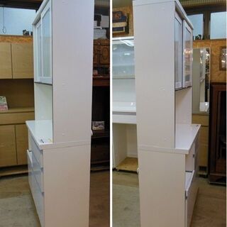 【販売終了しました。ありがとうございます。】Pamouna　キッチンボード　2018年購入　中古美品　/　カップボード　90幅　相模原市　リサイクルショップ