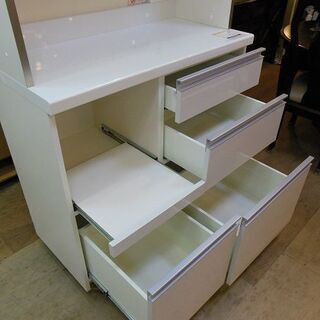 【販売終了しました。ありがとうございます。】Pamouna　キッチンボード　2018年購入　中古美品　/　カップボード　90幅　相模原市　リサイクルショップ