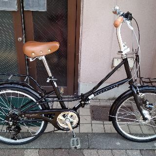 TOPONE]classical 20吋折り畳み自転車 外装6段/LEDオート/ブラック