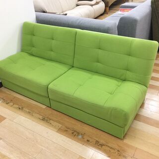 ソファーベット 緑 床置き 足付き ソファーベット 緑 床置き 足付き