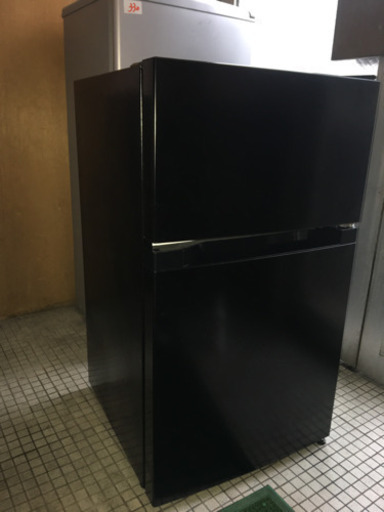 アイリス　2020年　冷蔵庫 87L 2ドア ひとり暮らし 幅47.5cm ブラック PRC-B092D-B 冷凍冷蔵庫 2ドア冷蔵庫 2ドア