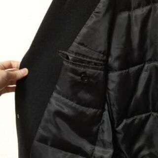 黒 チェスターコート ナノ・ユニバース nano・universe ブラック