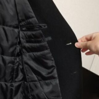 黒 チェスターコート ナノ・ユニバース nano・universe ブラック