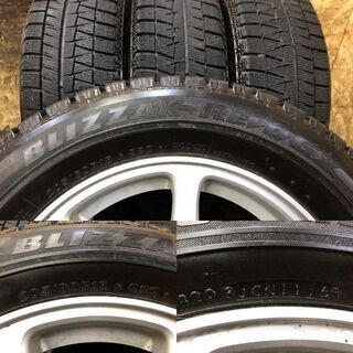【BS BLIZZAK REVO GZ 205/60R16】スタッドレス【ホンダ Modulo 純正ホイール 16インチ 6J5HPCD114.3+49】ステップワゴン等　(VTJ335) クレジットカード QR決済可能