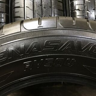 DUNLOP ENASAVE RV504 215/65R16 16インチ 夏タイヤ 4本 2017～18年製 バリ溝 アルファード エルグランド等　(MTF105) クレジットカード QR決済可能