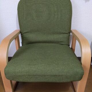 【ネット決済】美品★ニトリ　高座椅子　ロータイプ　グリーン