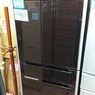 HITACHI 565L冷蔵庫 R-G5700D 2014年 ガラストップ 日立 フレンチドア