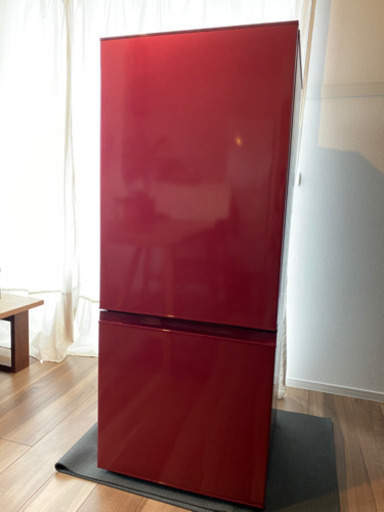 【7/18まで！最終価格】《美品》アクアAQR18-H 冷凍冷蔵庫 ワインレッド