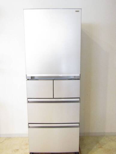 ON551 動作品 AQUA アクア ノンフロン 冷凍 冷蔵庫 ラグジュアリー シルバー AQR-SD40B (S) 2013年製 400L 右開き 5ドア 中古 家電