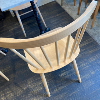 木製　椅子　8脚セット　ウッド　ベージュ