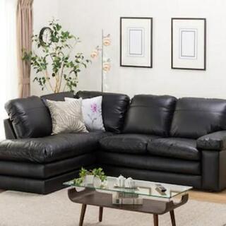 ほぼ未使用美品！ニトリ L字ソファー 本革 - 家具 