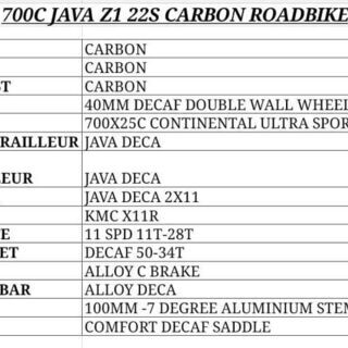 新品！700C JAVA Z1 Cabon RoadBike 炭素繊維 ロードバイク 自転車