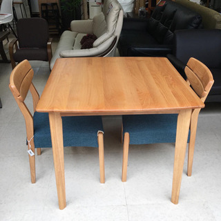 ナチュラル ダイニングテーブルセット ブルー 木目 木製 テーブル キッチン