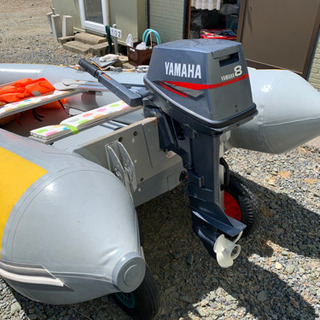 購入者様決まりました　３人乗りゴムボート　8馬力船外機付き