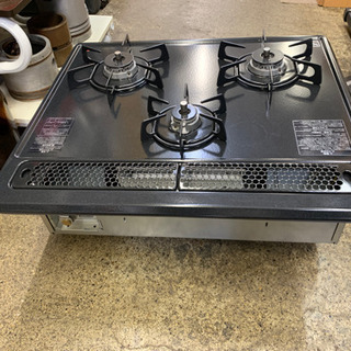 極美品　ハーマン HARMAN ガステーブル 都市ガス 12A 13A用 DG32N2SR 左右強火力 2016年製 3口 60cm ビルトインガスコンロ 高火力 