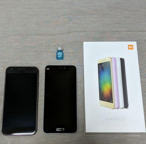 Google pixel ＋ Xiaomi mi5 ＋ ガラスコーティング剤